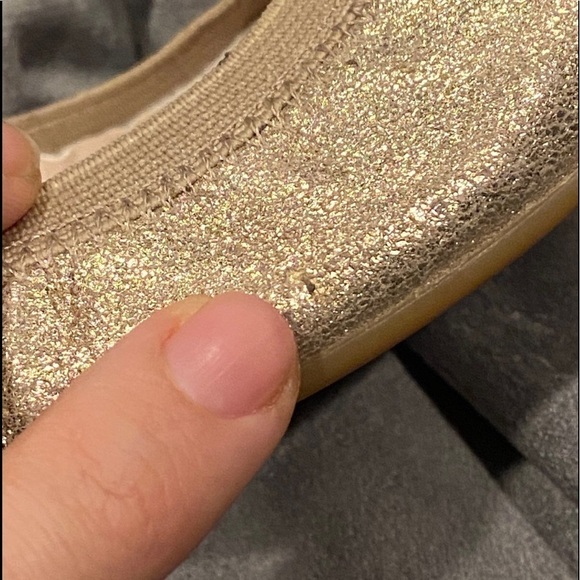 Cole Haan, Elbridge Gold Tan Metallic Leather Cap Toe Ballet Flat Woman’s Size 6 - Picture 8 of 9